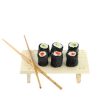 sushi van vilt met plankje en stokjes