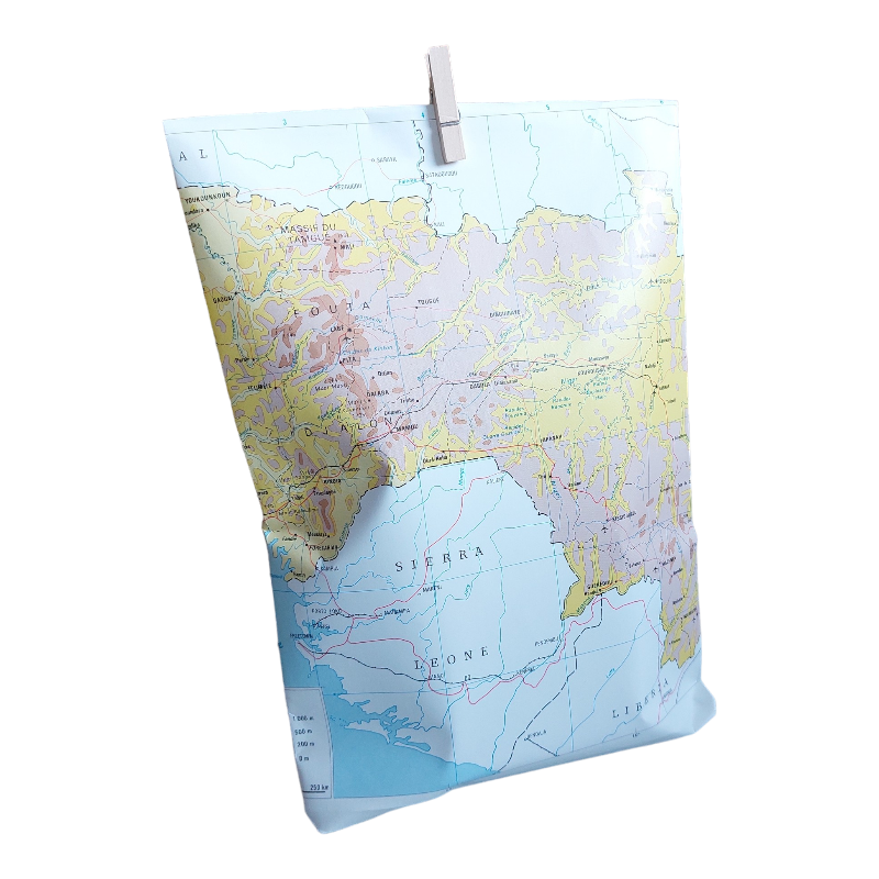 afrika set van drie cadeau zakjes uit atlas van Afrika