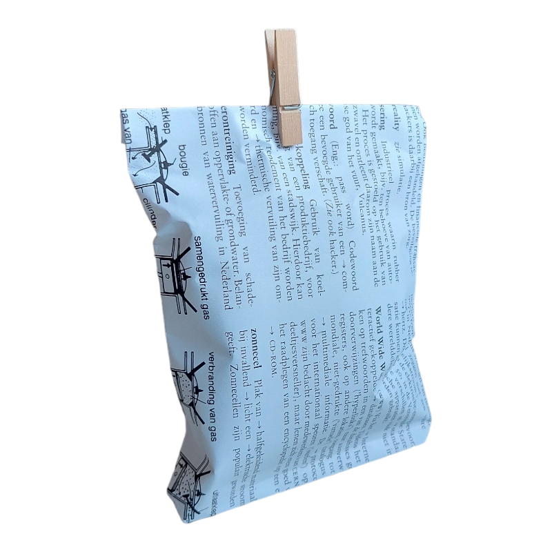 inpakzakes met knijper gesloten om opnieuw te kunnen gebruiken