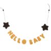 hello baby slinger van vilt oker/zwart