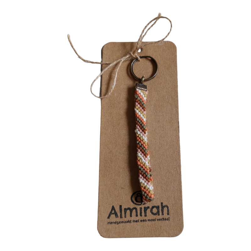 naturel geknoopte sleutelhanger