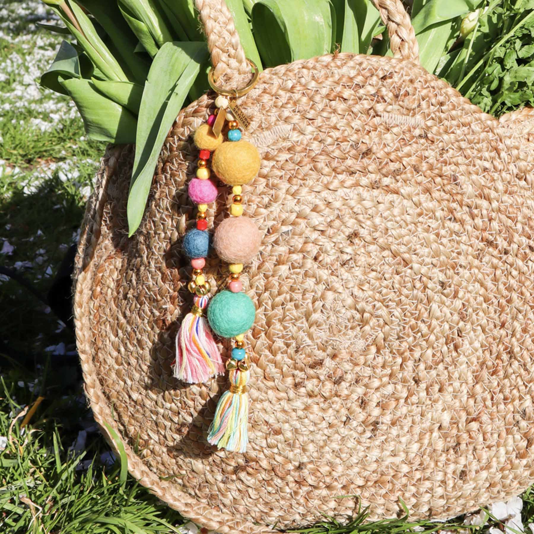 grote kleurrijke sleutel of tashanger