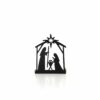 kerststal silhouet in zwart plaatstaal fair trade
