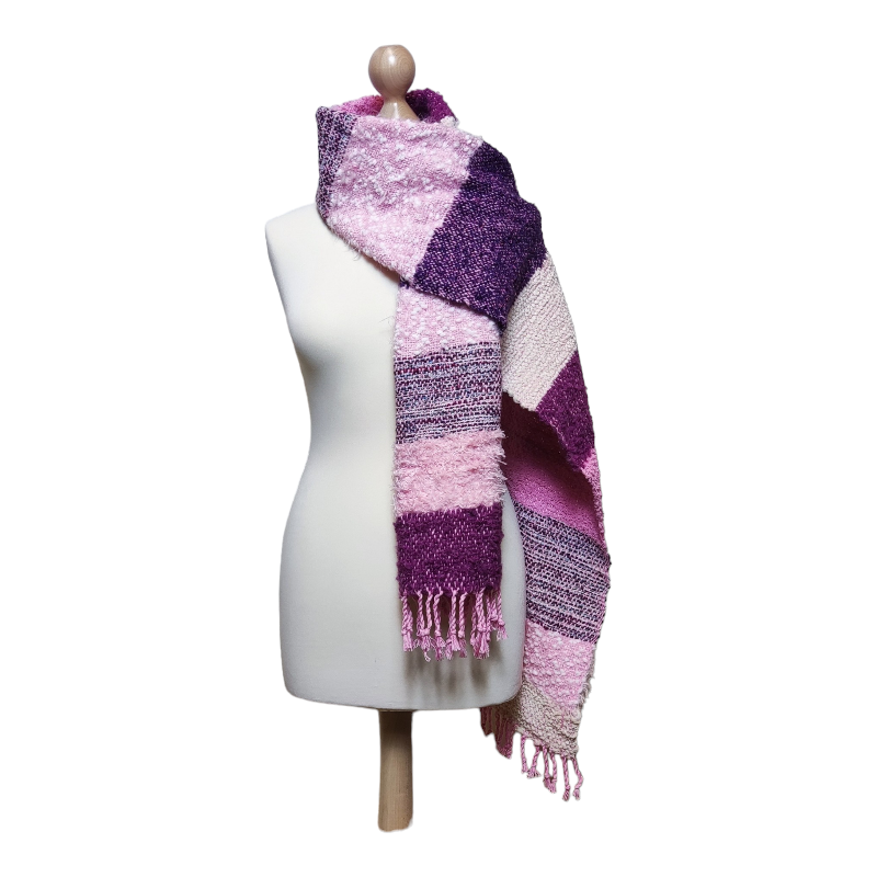 Krokus | handgeweven sjaal van restanten garen - Afbeelding 3