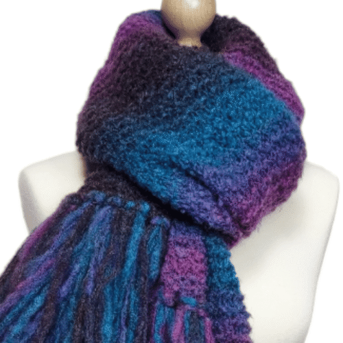 sjaal galaxy in blauw met paars