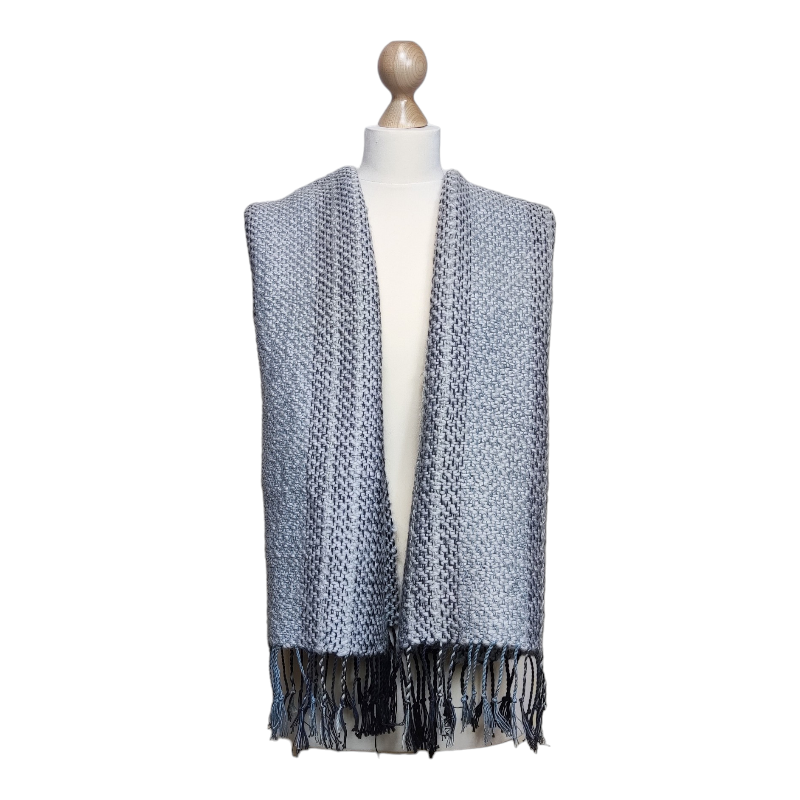 Zilver handgeweven sjaal