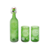 Waterfles & drinkglazen set “H2O”
