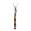hadngeknoppte sleutelhanger met regenboogkleuren