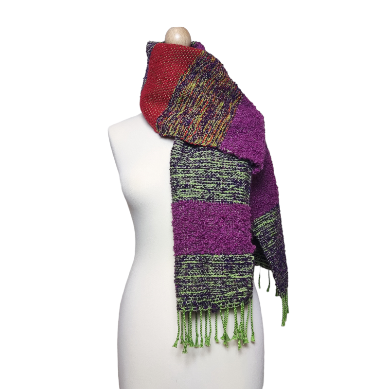 handgeweven sjaal met franje