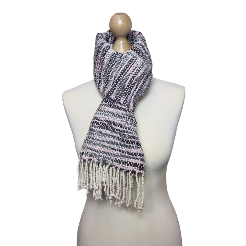 Paarse regen | handgeweven sjaal in paarstinten