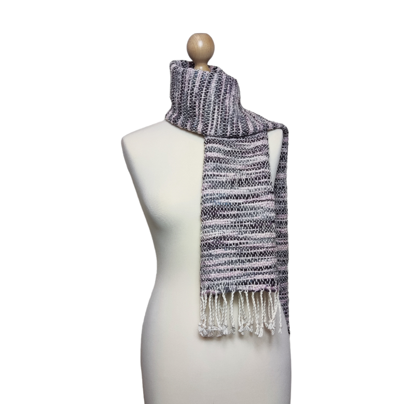 Paarse regen | handgeweven sjaal in paarstinten - Afbeelding 3