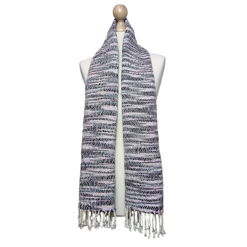 Paarse regen | handgeweven sjaal in paarstinten - Afbeelding 2