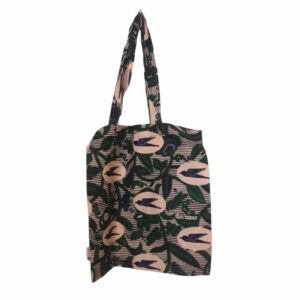 shopper met print met groene bloemen en vogels