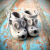 Muis | handgemaakte babysloffen van vilt - Afbeelding 2