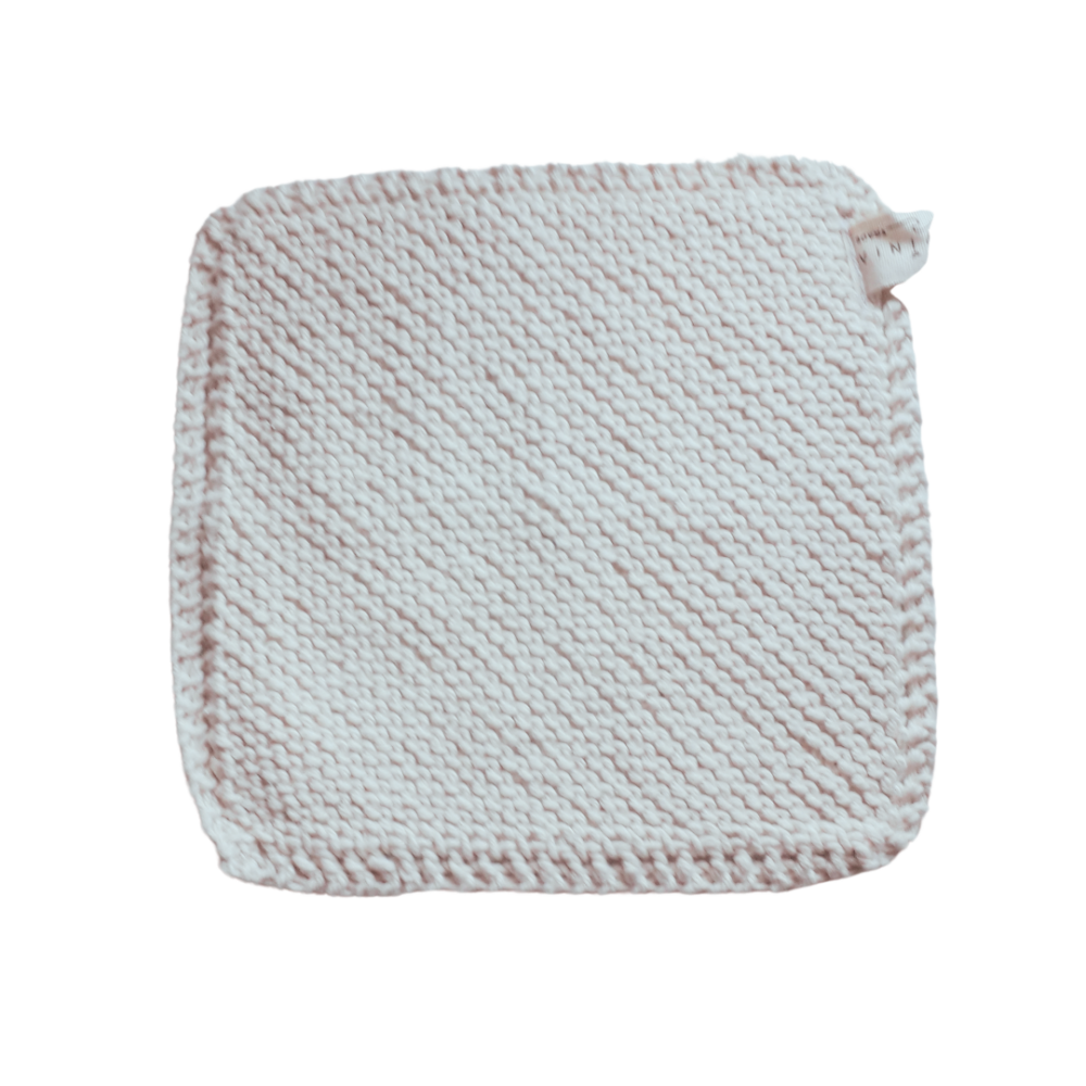 naturel gebreid scrubdoekje van 100% biologisch katoen