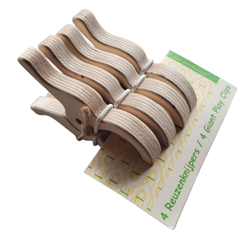 Grote speelknijpers | set van 4 knijpers om hutten te bouwen