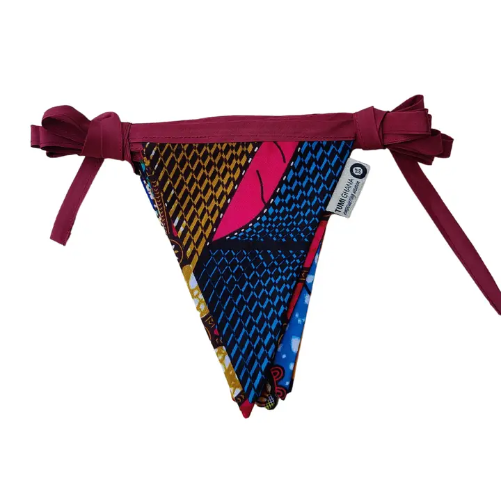 garland met afrikaanse prints en bordeaux lint